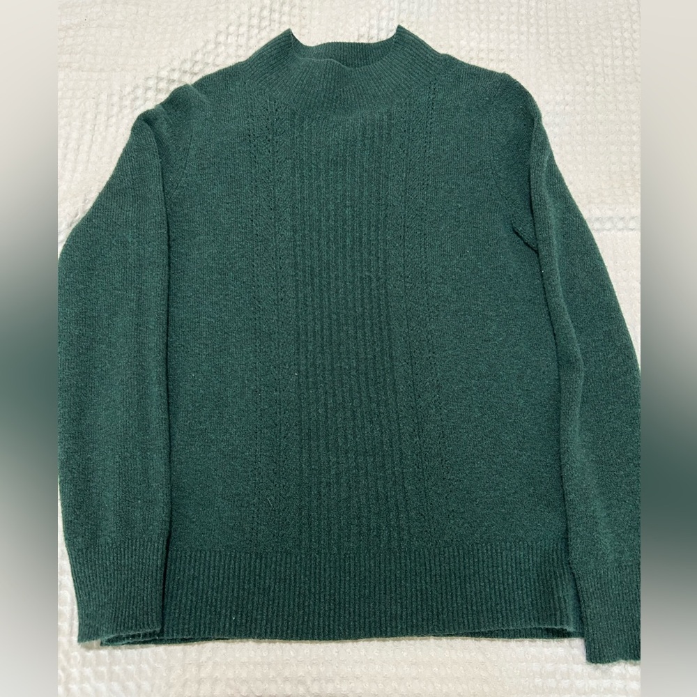 Old Navy Mock Neck Green Knit Sweater